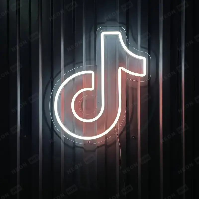 Неоновая вывеска TikTok
