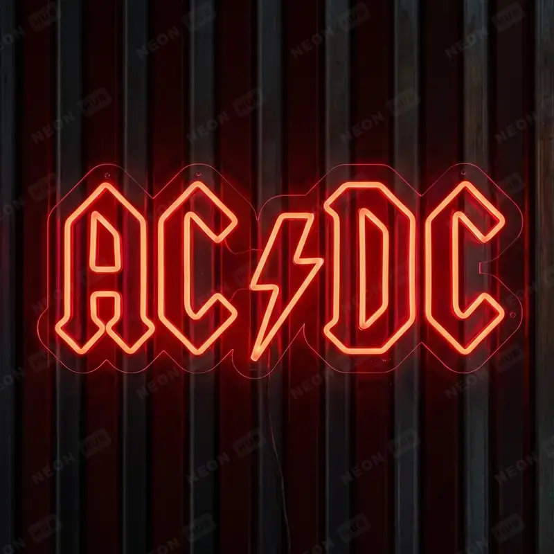 Неоновая вывеска Логотип AC/DC